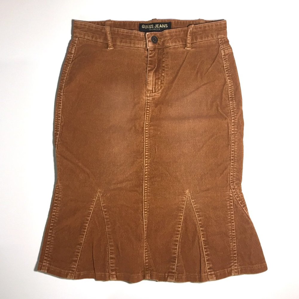 Guess Vintage Brown Corduroy Skirt